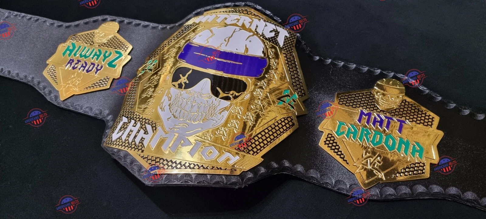 Internet Champion World Wrestling Championship Title Adult Size Belt 4mm Brass
