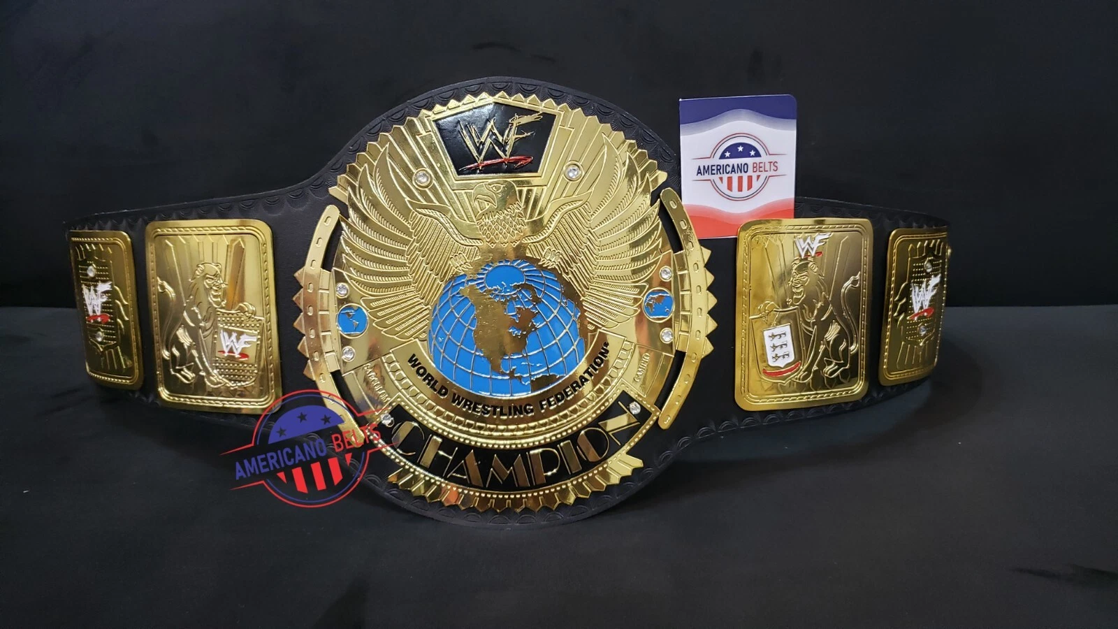 Attitude Era Big Eagle Championship Wrestling Belt Replica 4mm Brass Adult Size