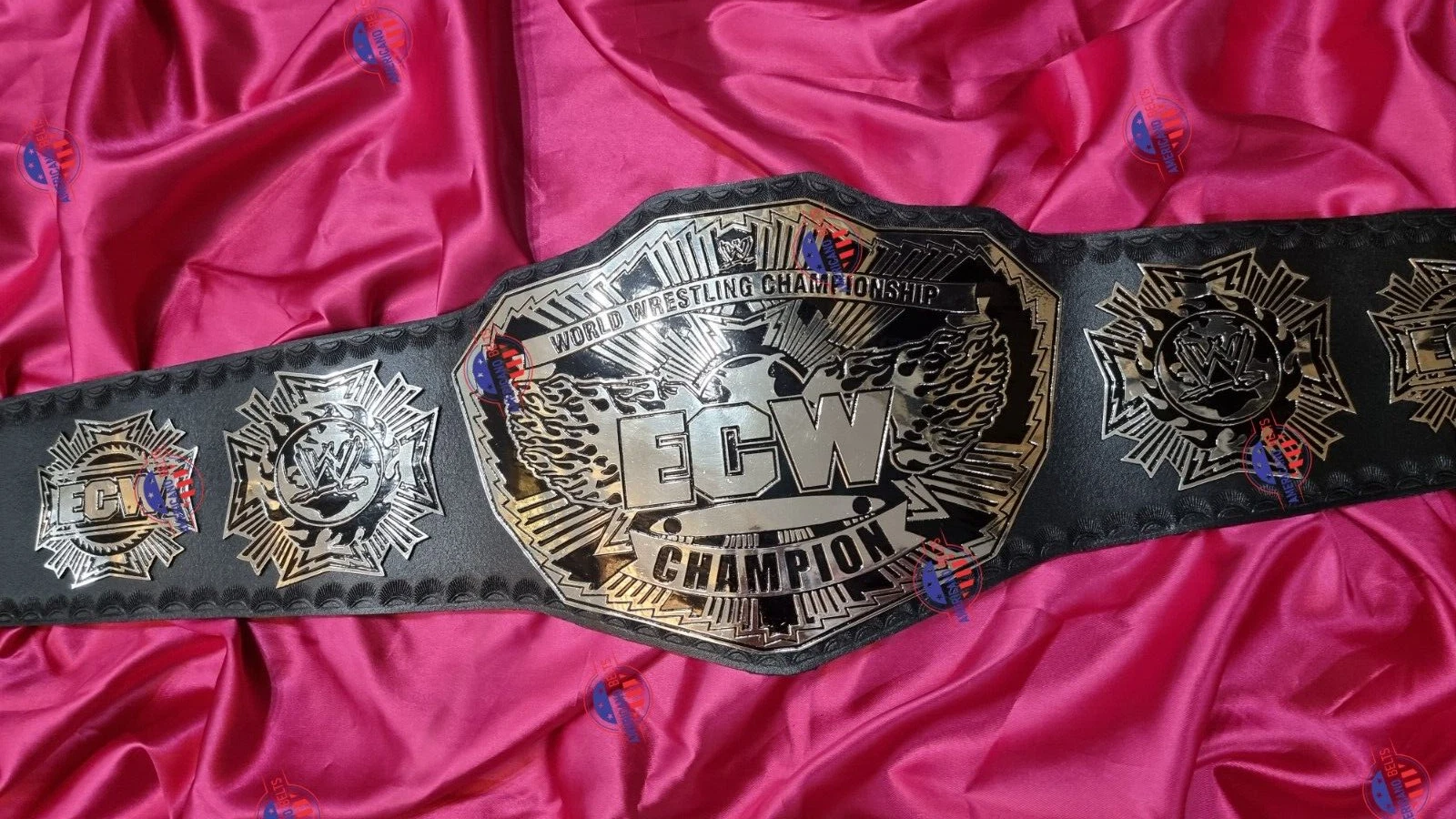 E C W World Wrestling Championship Title Adult Size Belt 2mm