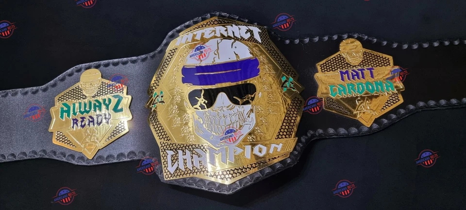 Internet Champion World Wrestling Championship Title Adult Size Belt 2mm Brass