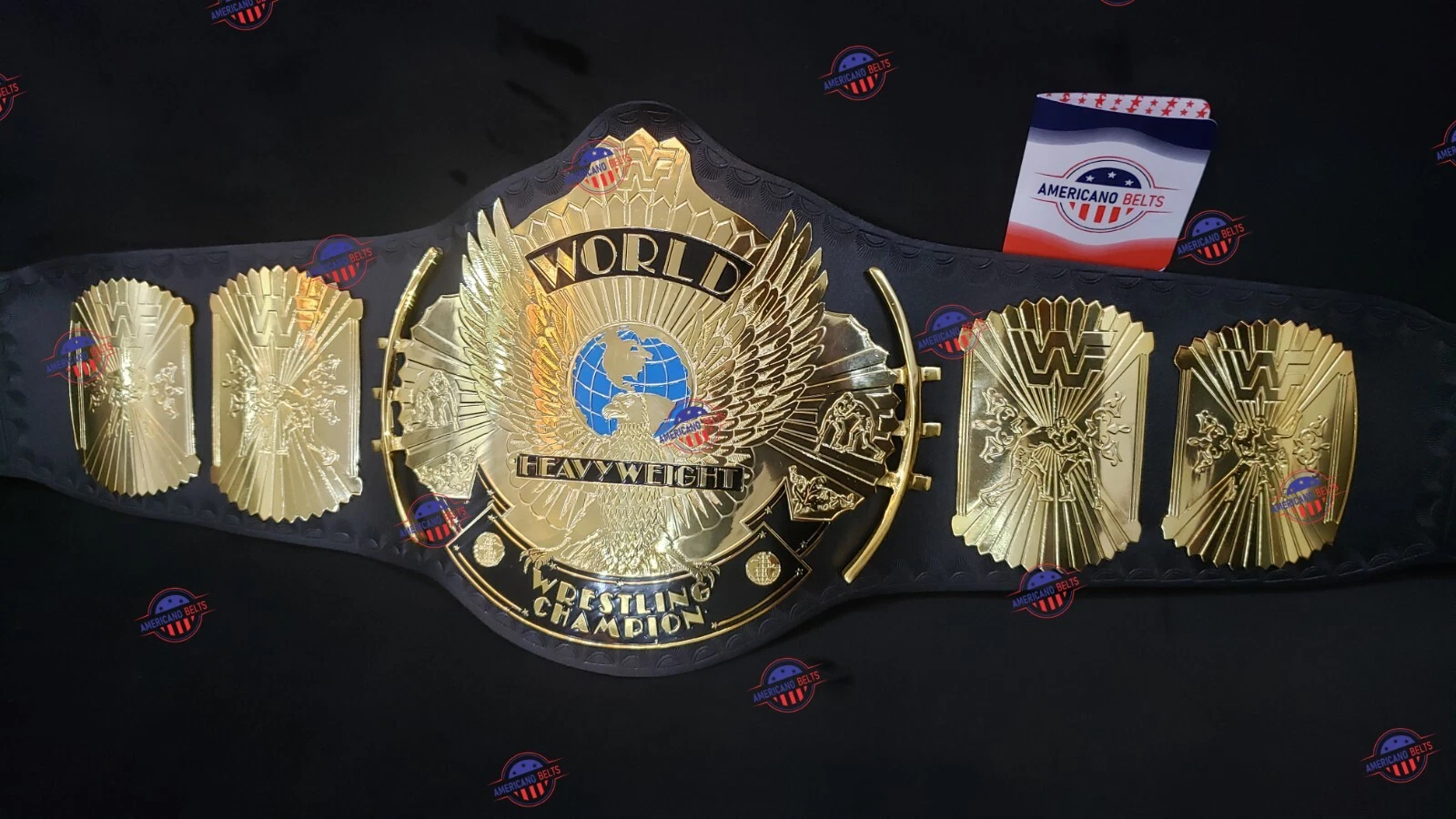 Winged Eagle Wrestling Championship Adult Size Replica Belt 4mm Brass Plate