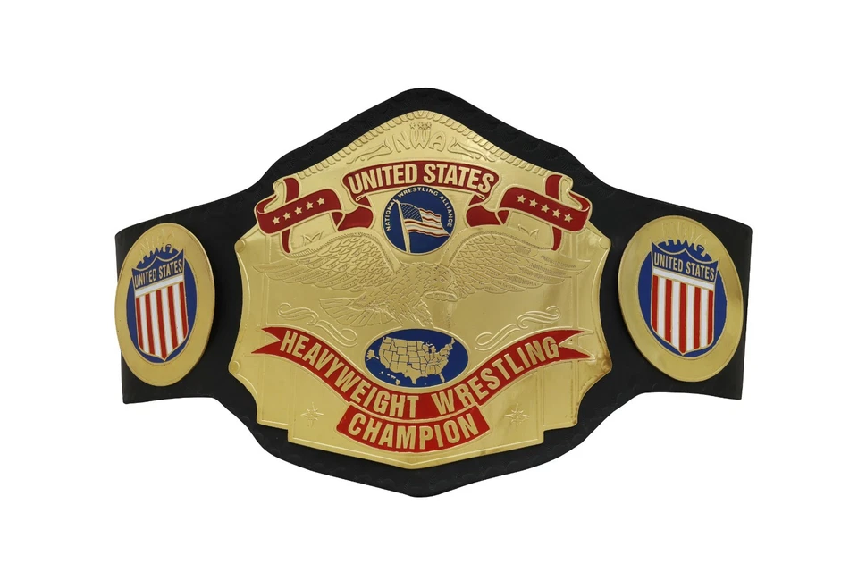 NWA UNITED STATES HEAVYWEIGHT WRESTLING CHAMPIONSHIP BELT ADULT SIZE BRASS 2MM