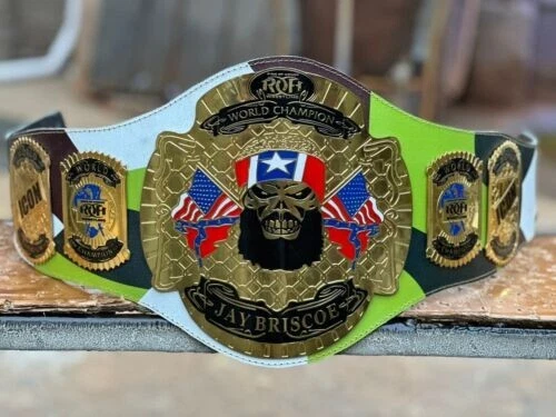 Jay Briscoe ROH world Heavyweight Championship Wrestling Title Belt Tribute Belt