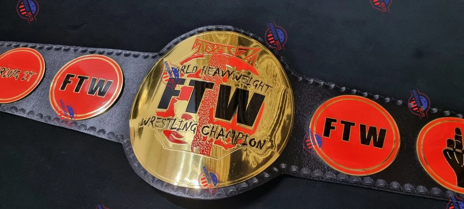 TAZ FTW World Heavyweight Wrestling Championship Title Adult Size Belt 4mm Brass
