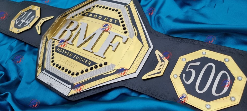 New UFC BMF Wrestling Championship Adult Size Replica Belt 2mm Brass - Image 4