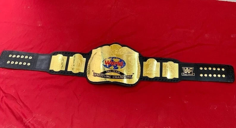 World Tag Team Dual Championship Wrestling Belt ( Pair Of Two Belts) 4mm Brass - Image 3