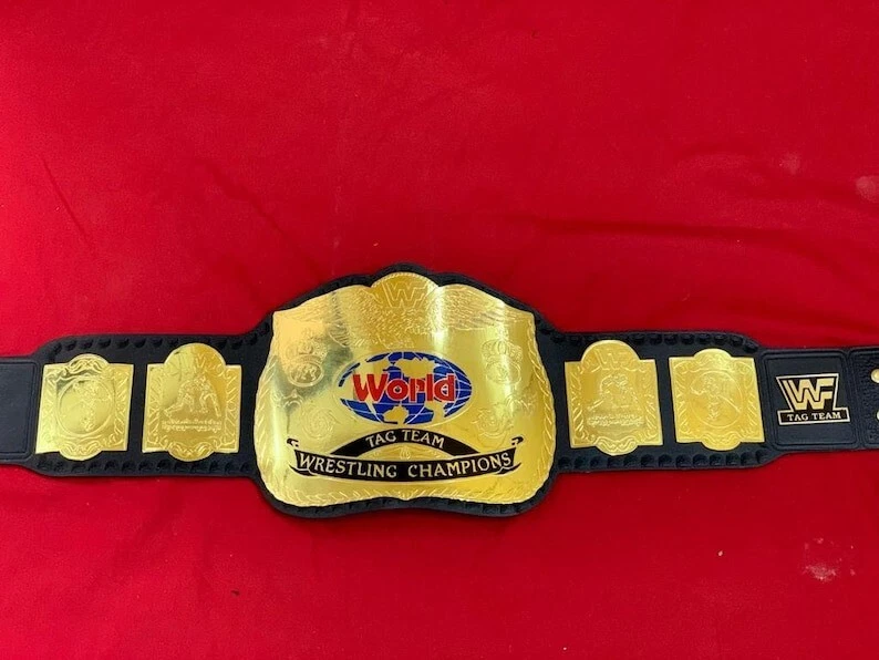 World Tag Team Dual Championship Wrestling Belt ( Pair Of Two Belts) 4mm Brass - Image 4