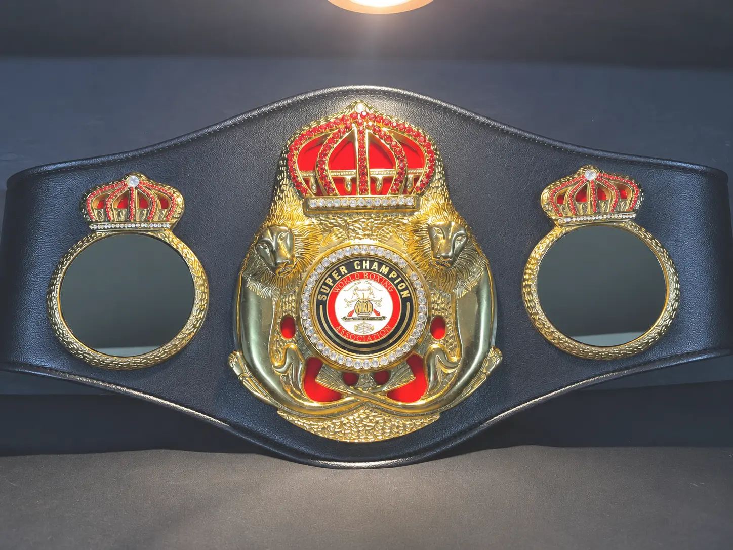 WBA World Boxing Championship Super Leather Strap Boxing Belt Custom Made Adult