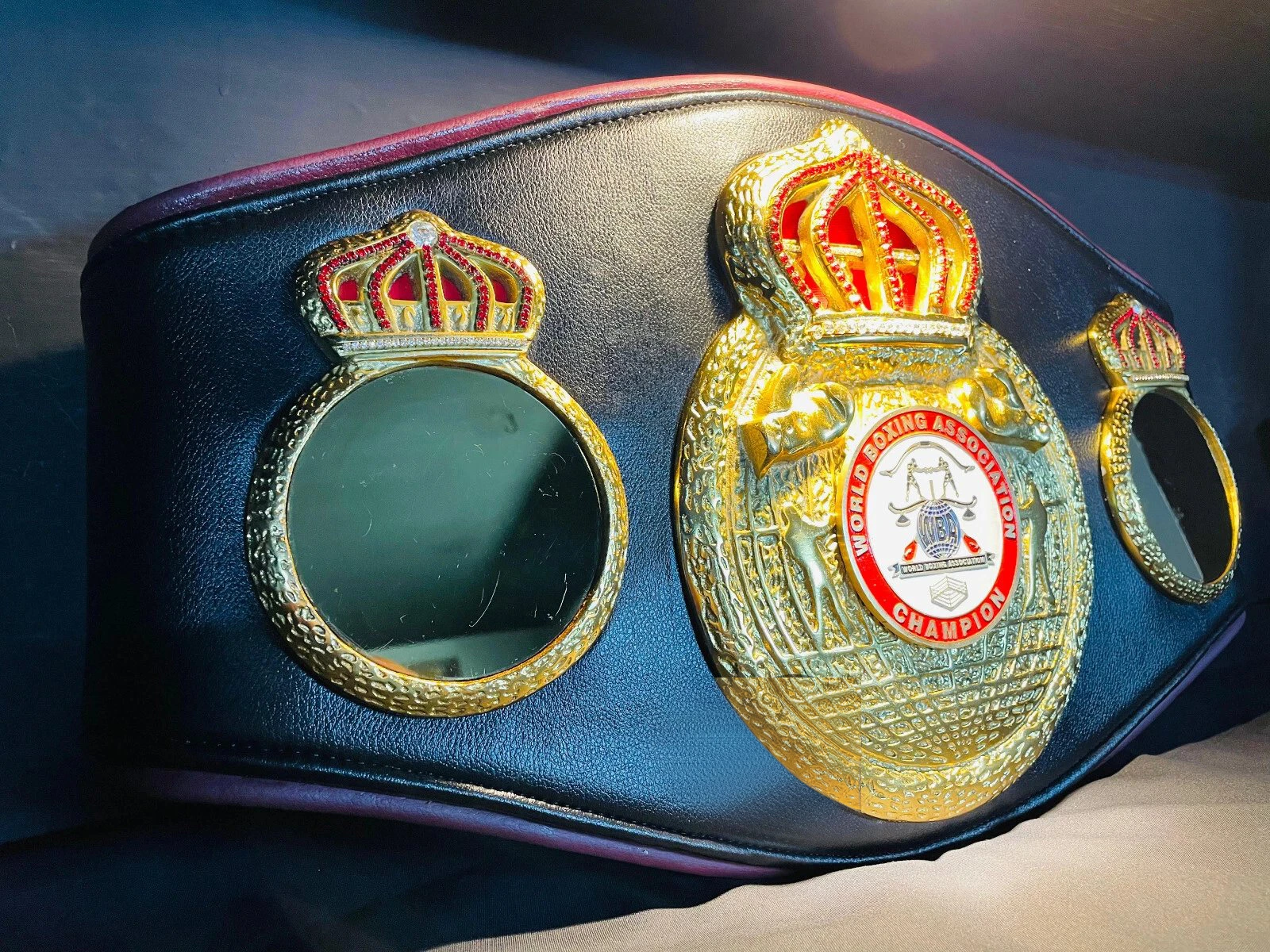 WBA World Boxing Association Championship Belt Leather Belt Custom Made Adult - Image 4