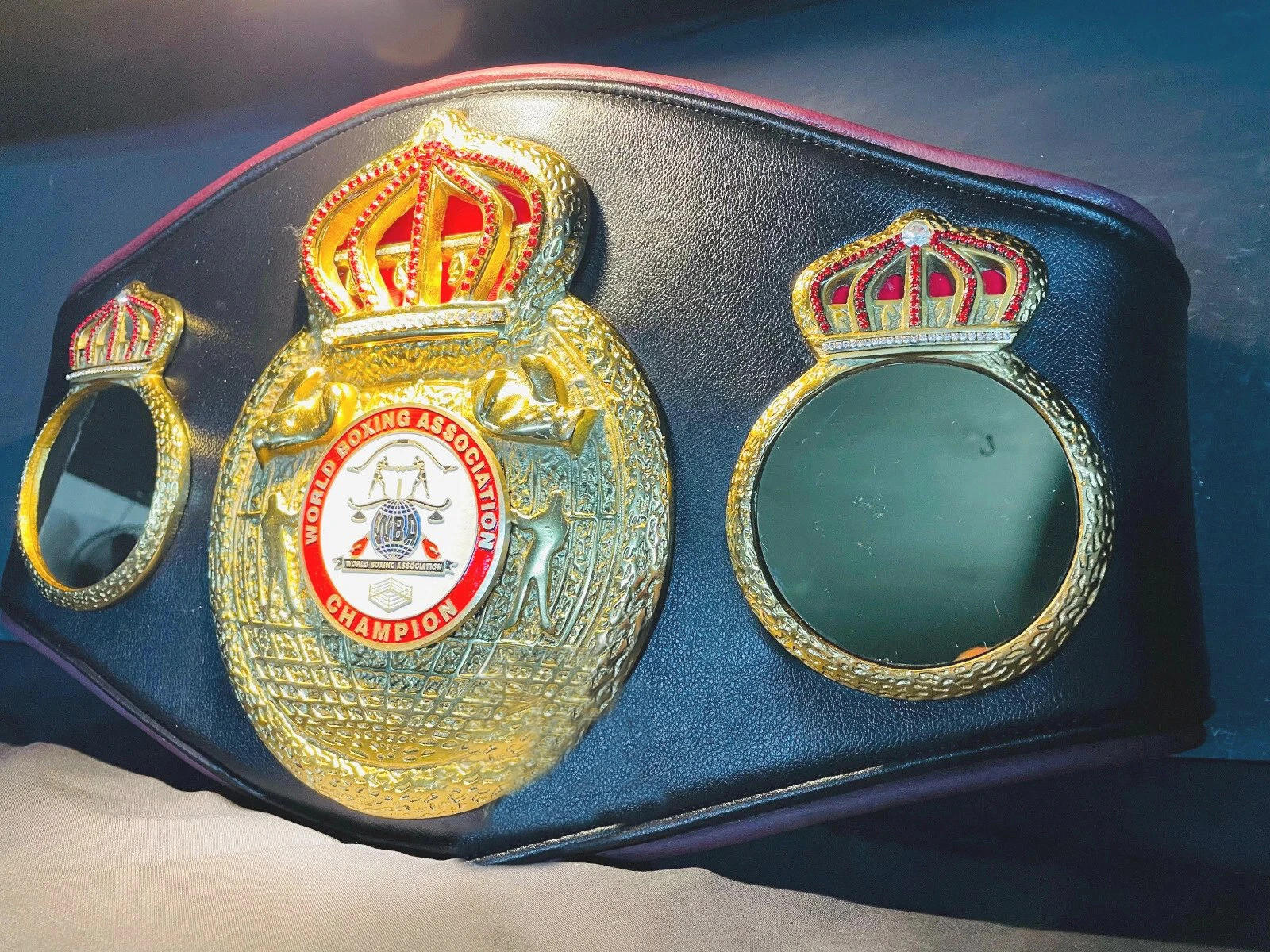 WBA World Boxing Association Championship Belt Leather Belt Custom Made Adult - Image 2